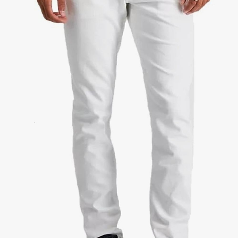 Guess 34 White Full Length Midrise Skinny Sarah Fit Men's Jeans